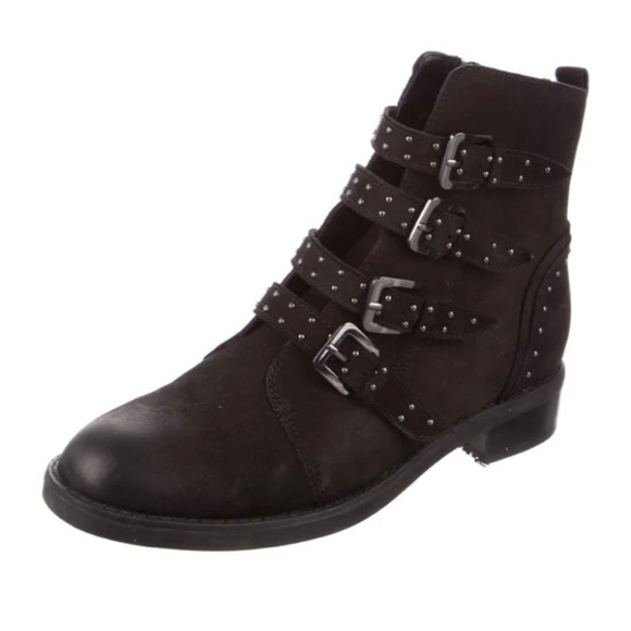 Blondo - Women’s Buckle Suede Ankle Booties - Picture 2 of 9